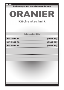 Bedienungsanleitung Oranier KFI 2041 SL Kochfeld