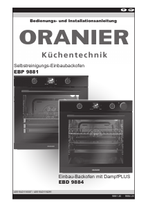 Bedienungsanleitung Oranier EBP 9884 Backofen