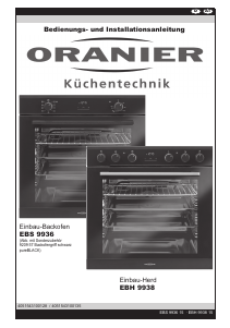 Bedienungsanleitung Oranier EBH 9938 Herd