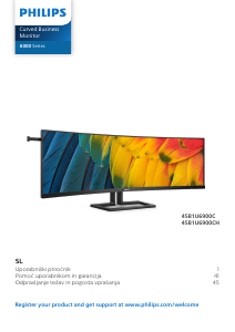 Priročnik Philips 45B1U6900CH LED-zaslon