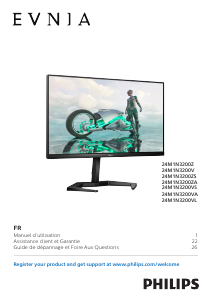 Mode d’emploi Philips 24M1N3200ZS Evnia Moniteur LED