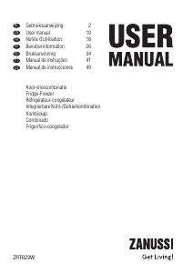 Mode d’emploi Zanussi ZRT623W Réfrigérateur combiné