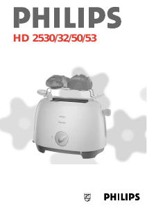 Manual Philips HD2550 Prăjitor de pâine