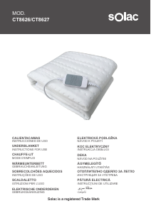 Handleiding Solac CT8627 Elektrische deken
