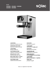 Mode d’emploi Solac CE4502 Machine à expresso