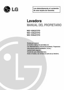 Manual de uso LG WD-10362TD Lavadora