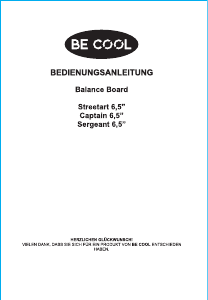 Bedienungsanleitung Be Cool BC-BD6520GD Hoverboard