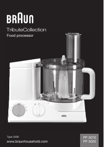 Manual Braun FP 3010 TributeCollection Robot de cozinha