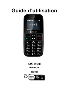 Mode d’emploi Denver BAS-18500MNB Téléphone portable