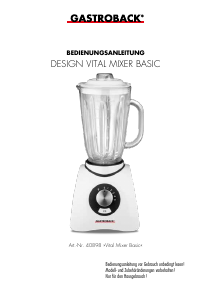 Handleiding Gastroback 40898 Vital Mixer Basic Blender