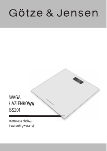 Instrukcja Götze & Jensen BS201 Waga