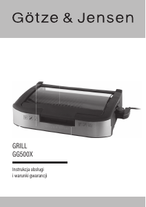 Instrukcja Götze & Jensen GG500X Grill stołowy