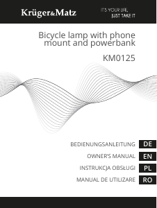 Manual Krüger and Matz KM0125 Lumina bicicletă