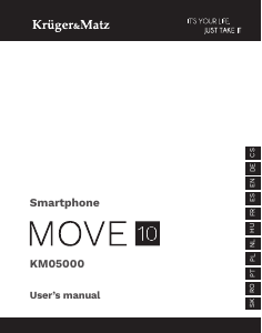 Mode d’emploi Krüger and Matz KM05000-B Move 10 Téléphone portable