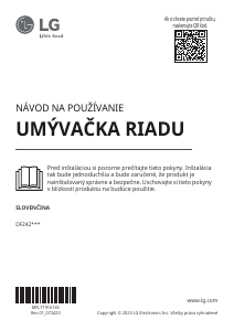 Návod LG DF242FPS Umývačka riadu