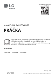 Návod LG FSR5A14WL Práčka