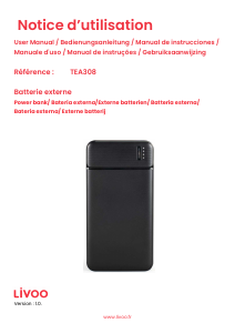 Manuale Livoo TEA308 Caricatore portatile