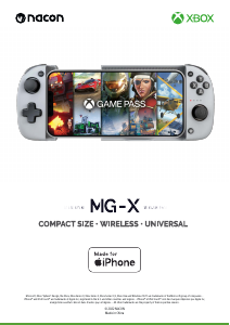 Mode d’emploi Nacon MG-X Xbox Contrôleur de jeu