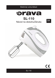 Návod Orava SL-110 Ručný šľahač