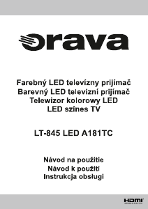 Manuál Orava LT-845 LED A181TC LED televize