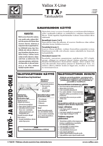 Käyttöohje Vallox X-Line TTXP Liesituuletin