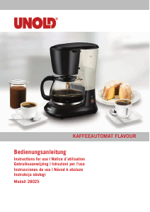 Manual de uso Unold 28025 Flavour Máquina de café