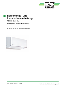 Bedienungsanleitung Remko ML 265 DC Klimagerät