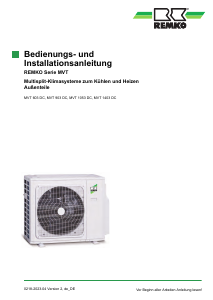 Bedienungsanleitung Remko MVT 1403 DC Klimagerät