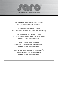 Manual de uso Saro MARBURG Lavavajillas