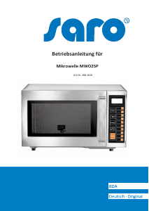 Bedienungsanleitung Saro MWO25P Mikrowelle