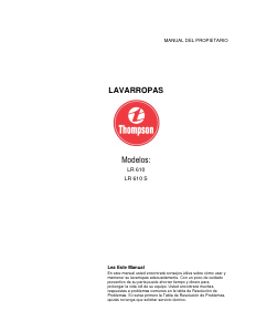 Manual de uso Thompson LR 610 S Lavadora