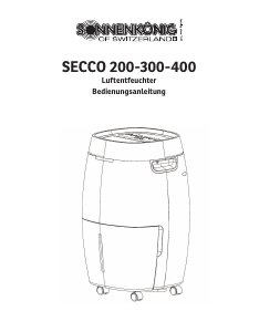 Manual Sonnenkönig SECCO 400 Dehumidifier