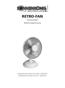 Bedienungsanleitung Sonnenkönig RETRO Ventilator