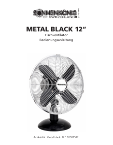 Bedienungsanleitung Sonnenkönig METAL BLACK 12 Ventilator