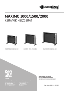 Bedienungsanleitung Sonnenkönig MAXIMO 1500 Heizgerät