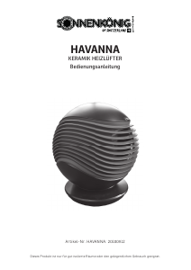 Manuale Sonnenkönig HAVANNA Termoventilatore