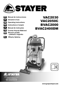 Kullanım kılavuzu Stayer BVAC 2400 DM Elektrikli süpürge