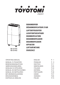 Mode d’emploi Toyotomi TD-C1410 Déshumidificateur