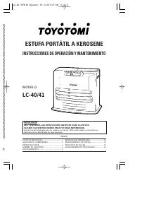 Manual de uso Toyotomi LC-40 Calefactor