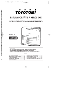 Manual de uso Toyotomi LC-50 Calefactor