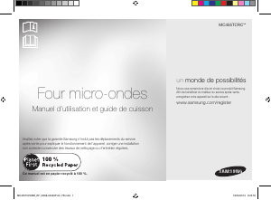 Mode d’emploi Samsung MC455TCRCBB Micro-onde