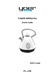 Manual Yoer EK02W Crystal Kettle