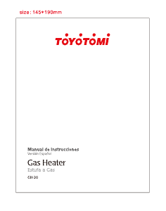 Manual de uso Toyotomi GH-30 Calefactor