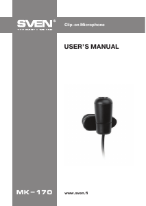 Handleiding Sven MK-170 Microfoon