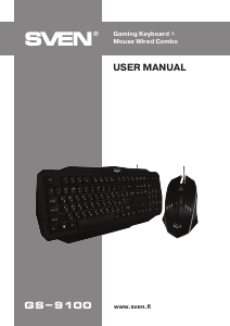 Handleiding Sven GS-9100 Toetsenbord