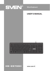 Handleiding Sven KB-E5700H Toetsenbord