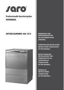 Mode d’emploi Saro 440-1015 Lave-vaisselle