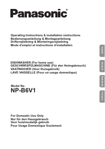 Bedienungsanleitung Panasonic NP-B6V1FIGB Geschirrspüler