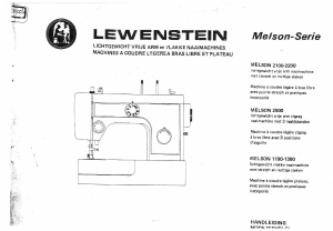 Handleiding Lewenstein Melson 2000 Naaimachine