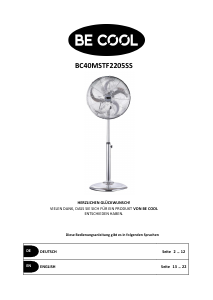Manual Be Cool BC40MSTF2205SS Fan